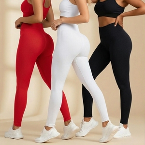 Pantalon de yoga évasé respirant et uni pour femme, contrôle du ventre, sans couture, écologique, pour le sport, la course en extérieur et le yoga - Product Image 1