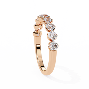 Anillo de Oro Sólido de 14k con Diamantes de Corte Redondo Clásico de la Marca Aries Jewel para Mujer, Ideal para Regalo, Compromiso, Aniversario, Boda - Product Image 4