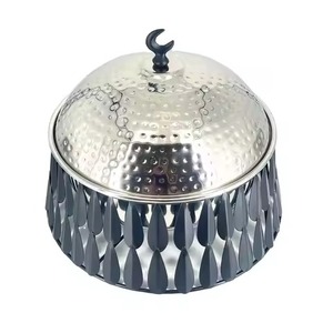 Plat à réchaud gris unique de designer, idéal pour les réceptions, les buffets, la restauration et la présentation élégante des aliments, fabriqué en Inde. - Product Image 1