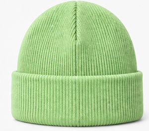 Gorros de invierno para niños, gorros de punto con bordado personalizado, gorros cálidos con puño para niños y niñas, gorros lisos acanalados, suaves y casuales para otoño. - Product Image 4