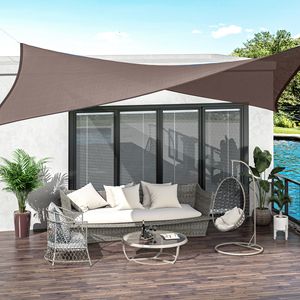 Tenda Parasole Marrone 13 x 20 per Esterni, Patio, Terrazzo, Giardino con Anelli a D e Corda - Categoria Prodotto: Tende e Reti Ombreggianti - Product Image 2