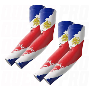 Mangas de Ciclismo con Diseño de la Bandera de Filipinas, Protección UV, Unisex, para Adultos, de Spandex y Poliéster, Impresas, Sin Costuras - Product Image 1