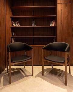 Chaise de salle à manger moderne en bois, fauteuil rembourré, chaise d'appoint en bois massif pour salle à manger, restaurant, hôtel - Product Image 1