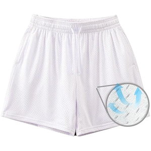 Pantalones Cortos de Malla Fácil de Poner para Hombre, Estilo Relajado con Tela Ventilada para Clima Cálido, Pantalones Cortos de Trabajo - Product Image 5