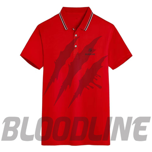 Chemise à manches courtes pour homme Bloodline, vert foncé, coton tricoté, respirante, séchage rapide, coupe classique, logo imprimé sur le devant - Product Image 5
