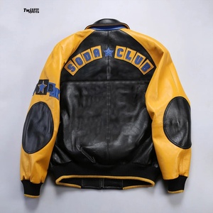 Chaqueta de Cuero Estilo Biker Varsity TB-V1022 2025 para Hombre de Twill_Sports, con Bordado de Lona de Alta Calidad y Mangas de Cuero Auténtico - Product Image 2