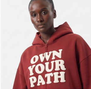 Sudadera con capucha para mujer, con cremallera, estampado frontal con logo, estilo oversize, 100% algodón polar, informal, para invierno, estilo urbano. - Product Image 4