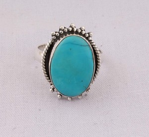 Shree Jaipur Silver Boho Natural Oval Amethyst Sterling Silver <b>Beaded</b> Halo Ring-Unisex Antique Oxidized Finish Factory <b>Direct</b> - Product Image 2