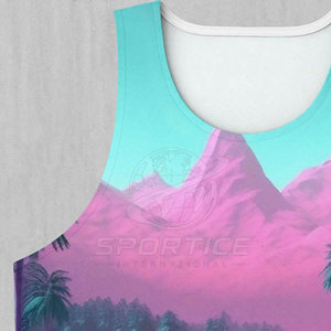 Camiseta sin Mangas para Hombre, Transpirable, Ligera, de Secado Rápido, Ecológica, Cuello Redondo, Poliéster/Algodón, Color Sólido, Precio Económico - Product Image 5