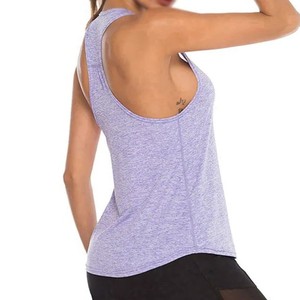 Camiseta sin mangas deportiva de punto transpirable de color liso para mujer, estilo racerback, para entrenamiento, de secado rápido con botones, lo último de 2026 - Product Image 4