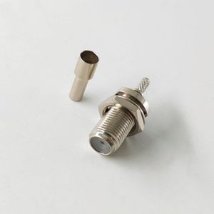 Conector RF Hembra BNC de 25 mm con Brida Cuadrada, 50 Ohmios, Totalmente de Latón, Montaje en Panel de Cuatro Orificios, Conector Coaxial para Interconexión de Chasis - Product Image 3