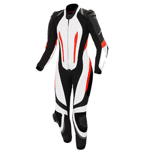 Combinaison de moto en cuir pour homme, manches longues, colorée, respirante, utilisable toute l'année - Product Image 2