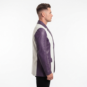 High Quality Genuine <b>Leather</b> <b>Blazer</b> for Men Cowhide <b>Blazer</b> Men Business Coat Wholesale Men Genuine <b>Leather</b> <b>Blazer</b> - Product Image 3