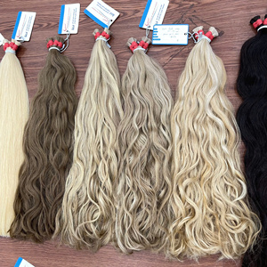 Produit phare : Extensions de cheveux en vrac, cheveux humains bruts vietnamiens, couleur naturelle, cuticules intactes, sans nœuds, sans perte, vente en gros SDD - Product Image 1