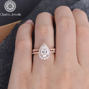 Bague de fiançailles en moissanite taille coussin en argent et or rose Charm_Jewells, sertie de griffes, certifiée IGI, pour femme, alliance romantique - Product Image 6
