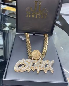 Custom Initial Letter <b>Name</b> Pendant 925 Silver VVS Moissanite Diamond Cuban Link <b>Chain</b> Fully Iced Out Charms Pass Diamond Tester - Product Image 3