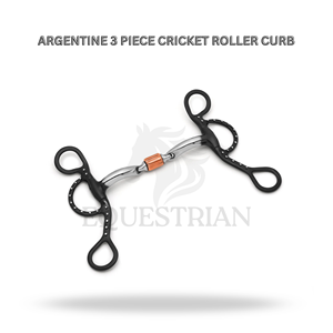 Bocado de críquet argentino de 3 piezas para caballo, equipo de equitación - Product Image 2