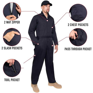 Unisex Black Cotton <b>Waterproof</b> Thermal <b>Work</b> Coverall Dust Proof Industrial Safety Uniform - Product Image 4