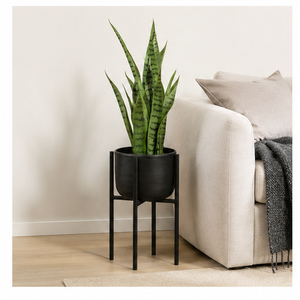 Vintage Minimalist Indoor Black Metal Plant <b>Stand</b> Floor-Standing Iron Flower <b>Pot</b> Rack for Living Room and Balcony Home Decor - Product Image 4