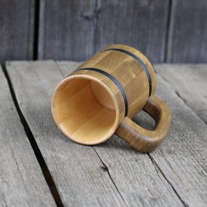 HASAN CRAFT Wooden <b>Mug</b> Handcrafted Modern Luxury Design with Handle for Home Use <b>Reusable</b> Eco-Friendly Drinkware Uttar Pradesh - Product Image 4
