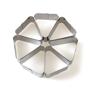 Triangle Stainless Steel Oven Safe Mousse Ring 5cm Height <b>Cake</b> Slice <b>Mold</b> Full <b>Cake</b> Display Korea Made - Product Image 3