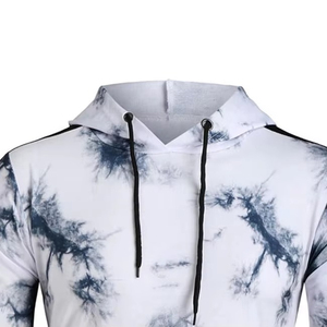 Sudadera con Capucha Tie-Dye para Hombre, Casual, de Manga Larga, con Capucha Ajustable con Cordón, Bolsillo Canguro y Ribetes - Product Image 6