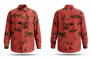 Chemise décontractée d'été respirante et légère, design imprimé personnalisé, chemise sur mesure avec logo personnalisé pour hommes - Product Image 4