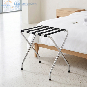 Porte-bagages pliable en métal pour hôtel, design moderne, durable et multifonctionnel, fabriqué à Taïwan - Product Image 1