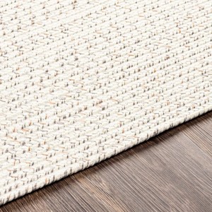 Modern Flat Weave <b>Jute</b> <b>Rug</b> Rectangle Beige Polypropylene Stain Resistant Thin Pile Rubber Backing Living Room - Product Image 3