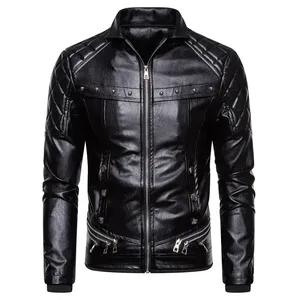 High Quality <b>Men</b> Genuine Leather Canvas Winter <b>Jacket</b> 2026 New Style OEM Custom Production Available - Product Image 4