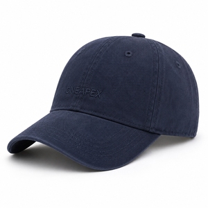 Men's <b>Navy</b> blue <b>cap</b> Trucker <b>Cap</b> Flame Logo Embroidered Cotton <b>Baseball</b> Hat Adjustable Casual Streetwear - Product Image 1