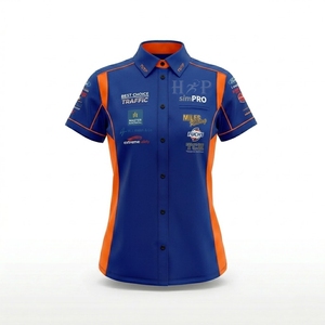 Camiseta Polo Sublimada Personalizada para Mujer, Jersey Deportivo Estampado de Manga Corta, Ropa de Carreras, Eventos de Club, Equipación de Equipo de Boxes, Personalización de Tela - Product Image 3