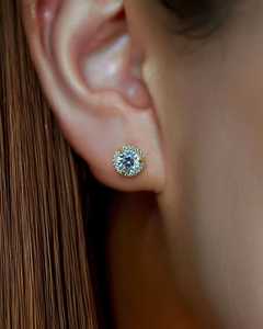 ต่างหูเพชรทรงกลม 1.01 กะรัต แบบคลาสสิก สไตล์อาร์ตเดโค ทองคำแท้ 14K เครื่องประดับชั้นดีสำหรับผู้หญิง ของขวัญสำหรับงานปาร์ตี้สไตล์วินเทจ - Product Image 1