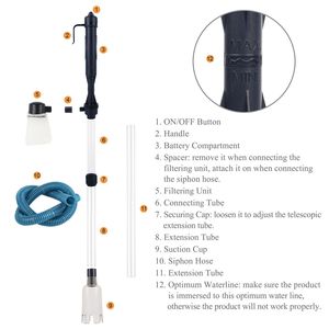 Aspiratore per ghiaia a batteria per acquari - Accessorio premium per proprietari di acquari - Product Image 5