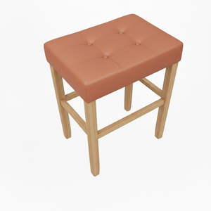 Tabouret de bar moderne en cuir PU sans dossier, tabouret de comptoir rembourré pour cuisine - Product Image 6