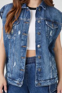 Sustainable Recycled Denim Vest – Eco-Friendly Wholesale Sleeveless Jean <b>Jacket</b> for Brands - Product Image 3
