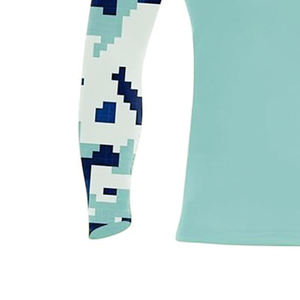 Camisa de Pesca con Capucha para Hombre, Estampado Geométrico Azul Claro, Manga Larga, Protección Solar UPF 50 Anti-UV - Product Image 5