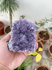 Amethyst Druzy <b>Cluster</b> | Natural Raw Purple <b>Crystal</b> Geode | Carved Feng Shui Mineral Display Decor & Gift by Artist Jewel - Product Image 1