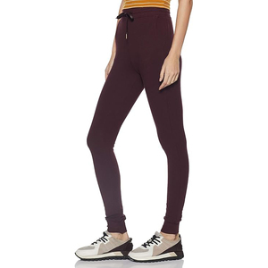 Waffle <b>Knit</b> <b>Jogger</b> Pants <b>Women</b> High Waist Drawstring Elastic Cuff Tapered Fit Breathable Cotton Blend Lounge - Product Image 2