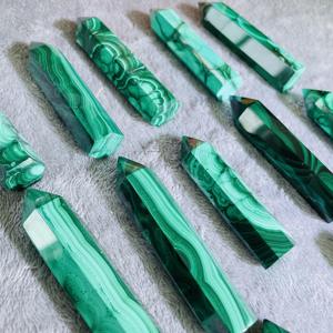 หินมาลาไคต์ธรรมชาติทรงหอคอย ขัดเงา ใช้ตกแต่งบ้าน สำนักงาน ขายส่ง - Product Image 1