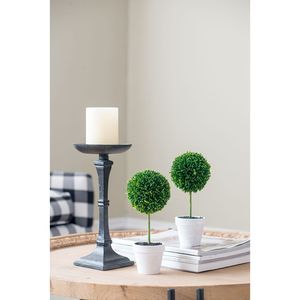 Set di 3 Mini Topiari Artificiali D3.5x9.5 in Vaso Color Crema, Decorazione Creativa e Originale per la Casa - Product Image 5