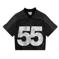 Camisetas Ligeras de Corte Cuadrado para Hombre, Venta Caliente, Logotipo Personalizado, Servicio OEM, Material de Malla Transpirable para Ropa Urbana de Verano y Otoño