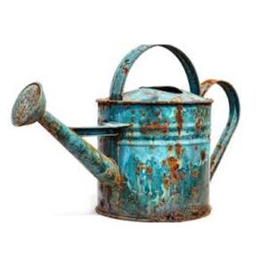 Arrosoir de jardin en métal unique, design classique pour intérieur et extérieur, en acier galvanisé avec accents en cuivre - Product Image 6
