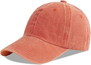 Gorra de Béisbol Coral de 6 Paneles, Ajustable, Unisex, Estilo Casual, Color Sólido, Algodón Lavado, Talla Adulto 56-58CM - Product Image 5