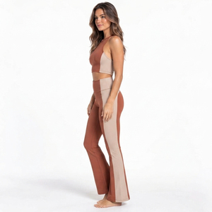 Ensemble de yoga pour femmes, coupe ajustée et design athlétique moderne, ensemble de vêtements de yoga sans coutures avec matière flexible - Product Image 6