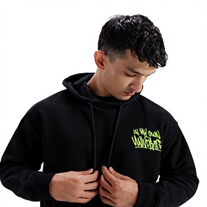 Men <b>Hooded</b> Quarter <b>Zip</b> Sweatshirt Solid Color Knitted Regular Fit Winter Wear Cotton Fleece Custom Logo Casual - Product Image 5