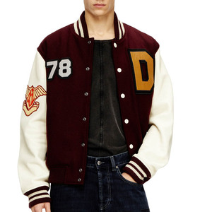 Veste universitaire tendance pour homme, personnalisée, avec boutons-pression, style baseball, bomber, Letterman, style universitaire, streetwear décontracté haut de gamme - Product Image 1