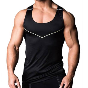 Ropa Deportiva Transpirable de Secado Rápido, Camiseta sin Mangas Informal de Punto para Hombre, Poliéster/Spandex de Alta Calidad - Product Image 1