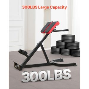 Panca Iperestensione Regolabile 300 Libbre, Sedia Romana Multifunzione per Glutei e Hamstring, Attrezzatura per Esercizi con Imballaggio Personalizzato in Legno - Product Image 3