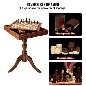 Tavolo da Scacchi in Legno Premium da 18 Pollici con Dama, Backgammon e Set di Giochi Deluxe - Confezione Personalizzata Disponibile - Product Image 5